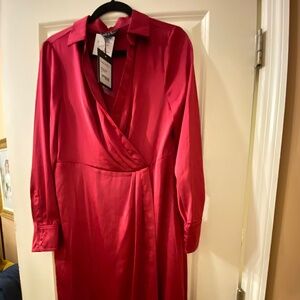 Nicole Miller midi dress - sangria